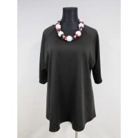 Tunika damska czarna rozkloszowana z rękawem typu raglan